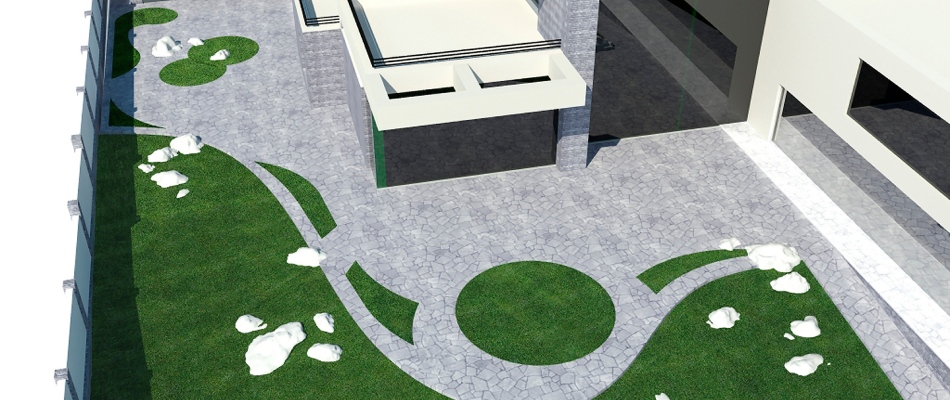 3D rendering design for patio in Warrenton, VA.